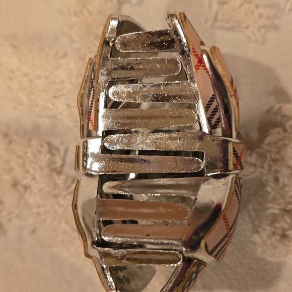 Plaid Silver Hair Clip - Picture 4 of 5